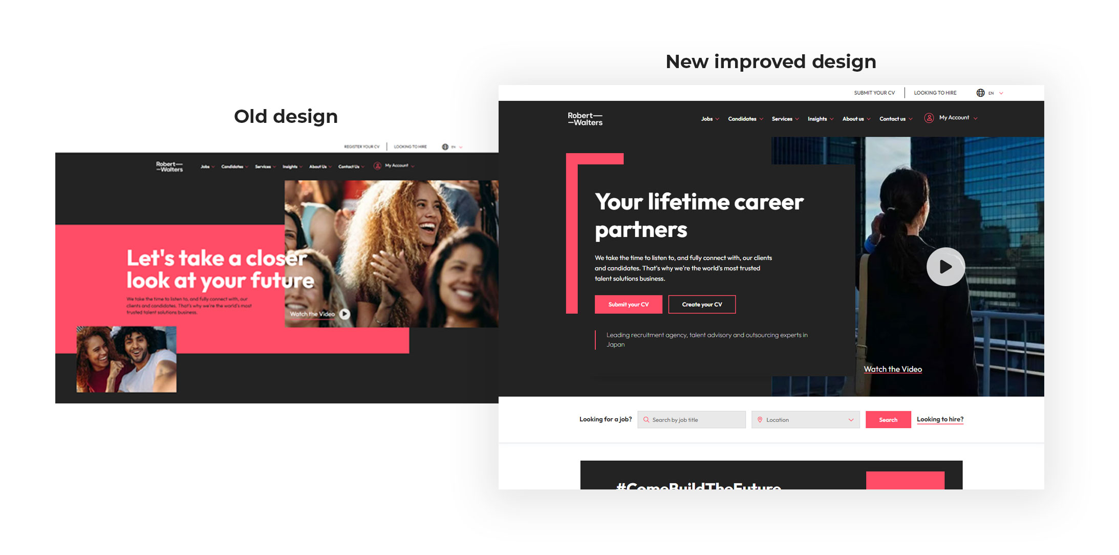 Before and after design